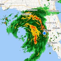 Radar picture of hurricane