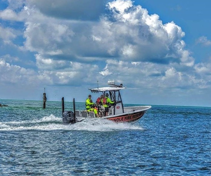 Seminole Fire Rescue boat on the water