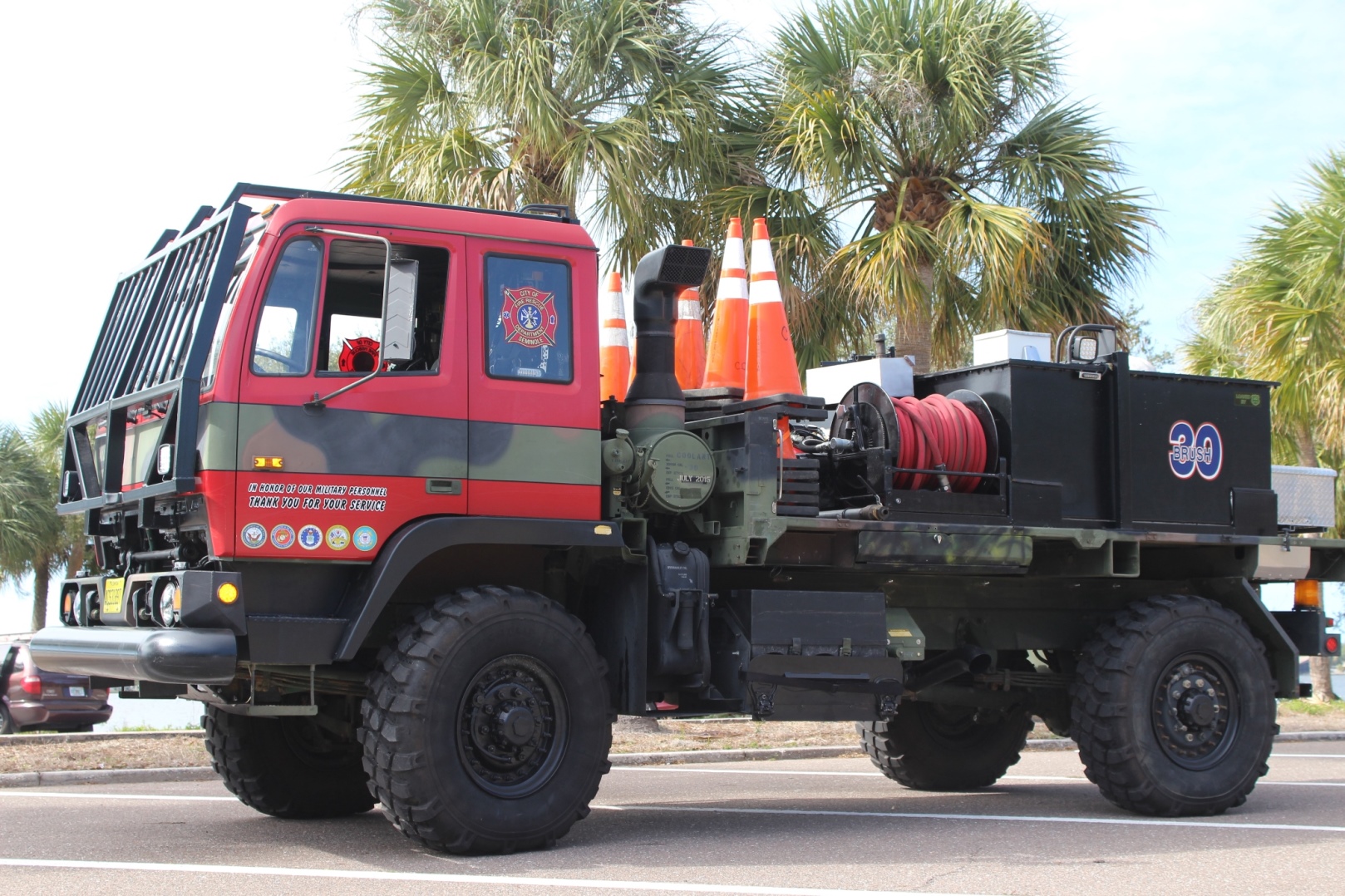 Side view of Station 30 Brush Truck